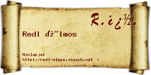 Redl Álmos névjegykártya